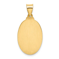 14k Polished and Satin St. Christopher Medal Hollow Pendant-XR1305