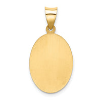 14k Polished and Satin St Christopher Medal Hollow Pendant-XR1310