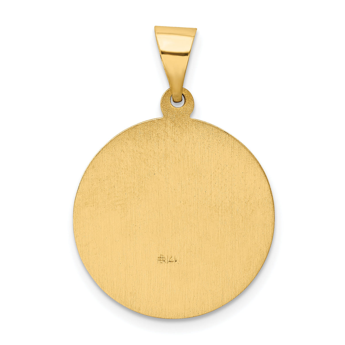 14k Polished and Satin St Edward Medal Hollow Pendant-XR1313
