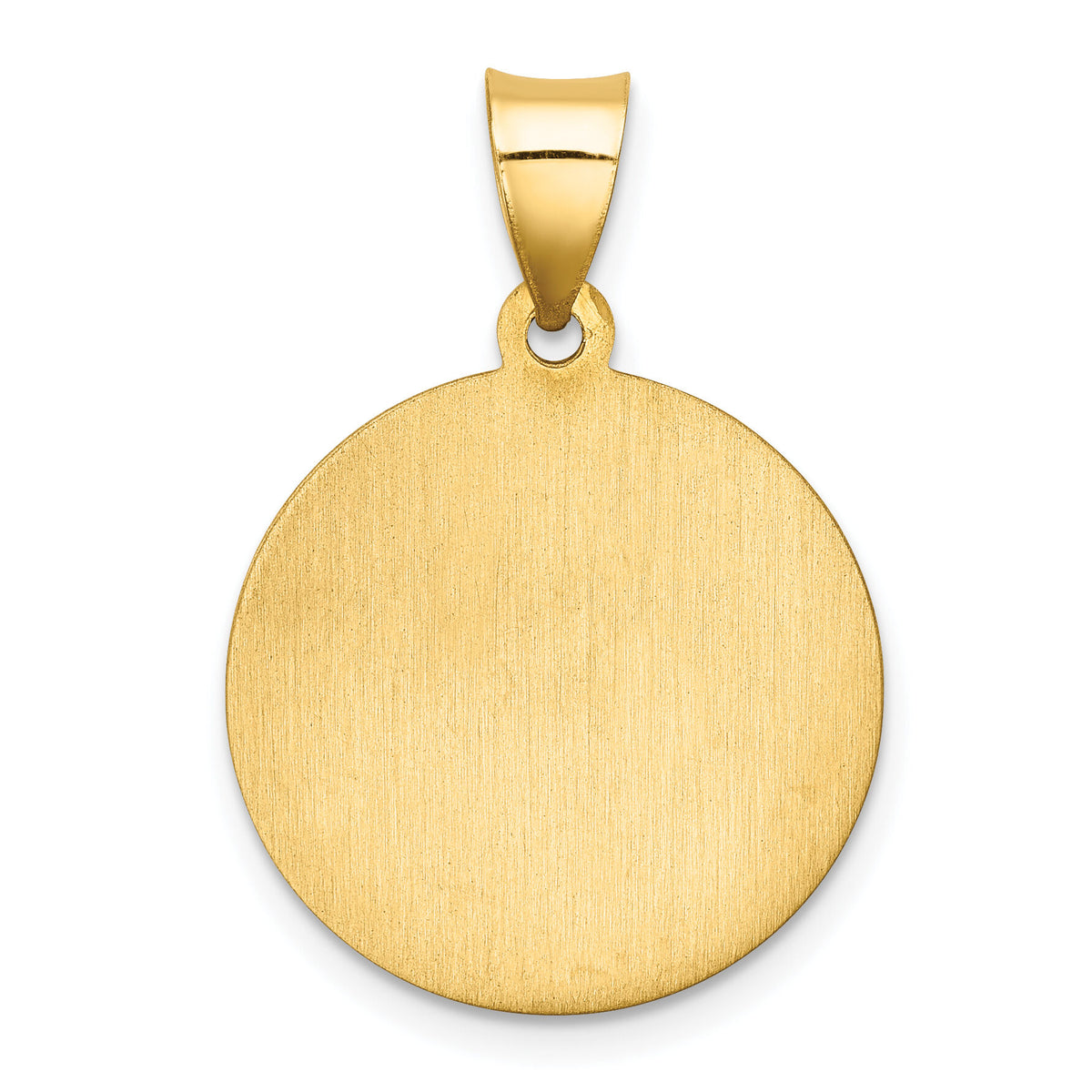 14k Polished and Satin St Florian Medal Hollow Pendant-XR1317