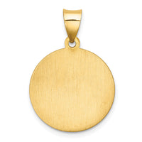 14k Polished and Satin St Florian Medal Hollow Pendant-XR1317