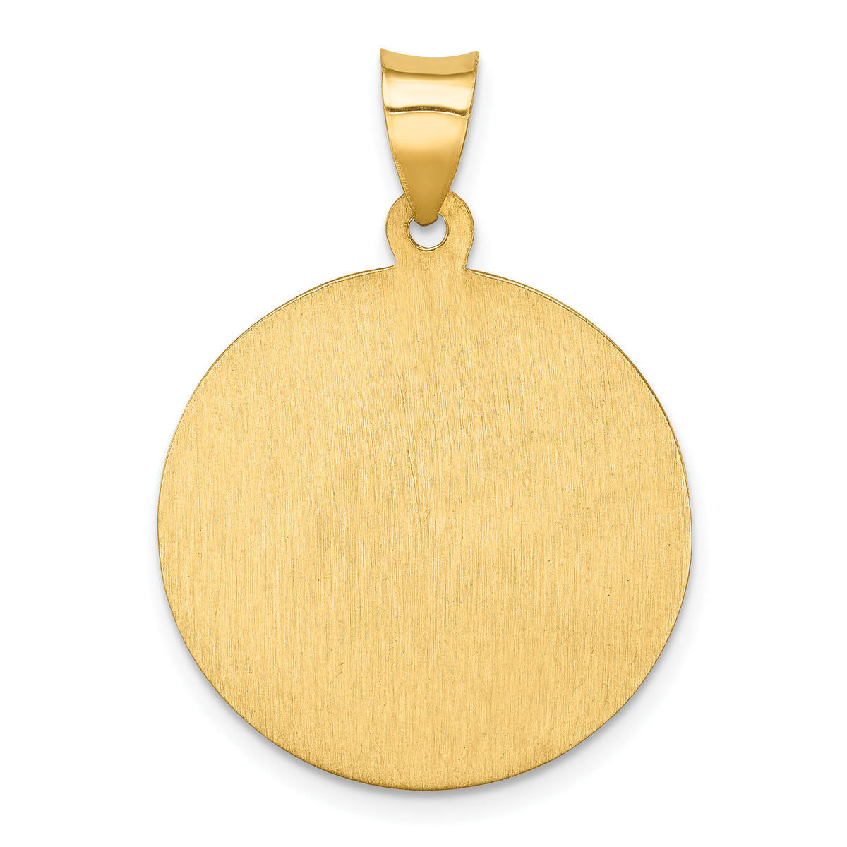 14k Polished and Satin St Florian Medal Hollow Pendant-XR1319