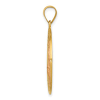 14k Polished and Satin St Florian Medal Hollow Pendant-XR1320