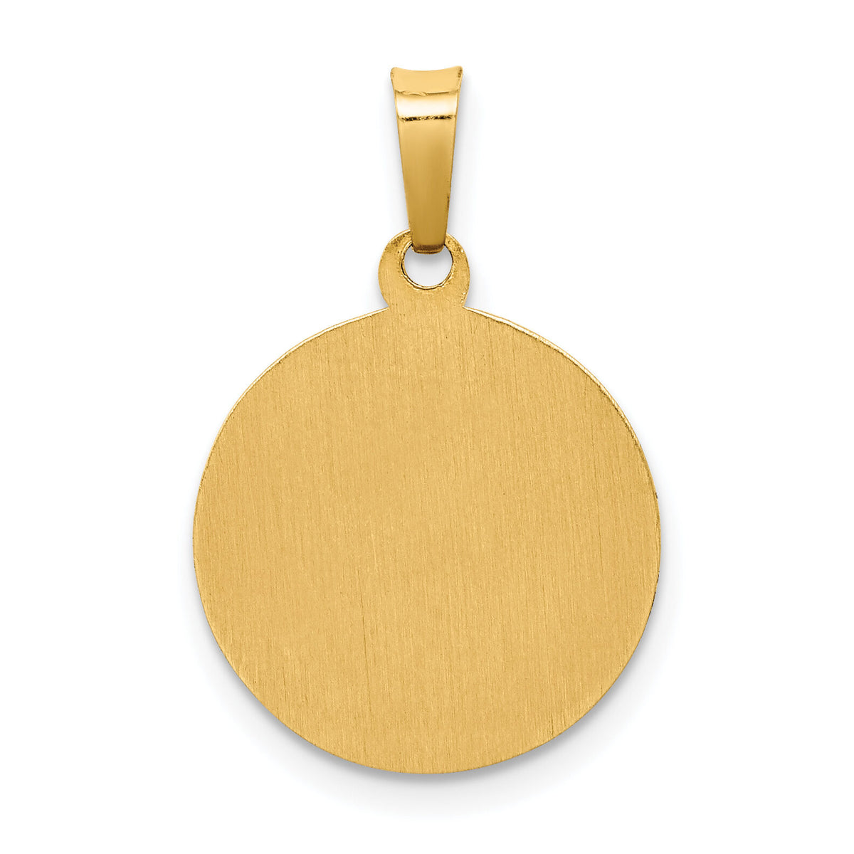 14k Polished and Satin St Francis Medal Hollow Pendant-XR1321