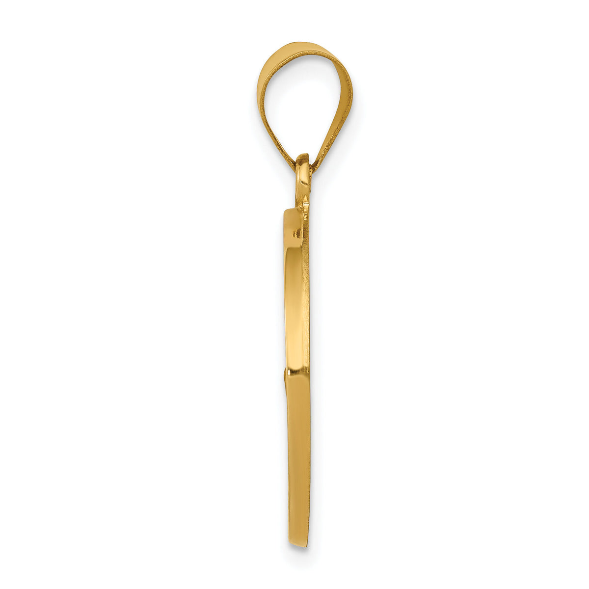 14k Polished and Satin St Francis Medal Hollow Pendant-XR1322