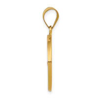 14k Polished and Satin St Francis Medal Hollow Pendant-XR1322