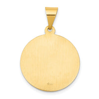 14k Polished and Satin St Francis Medal Hollow Pendant-XR1322