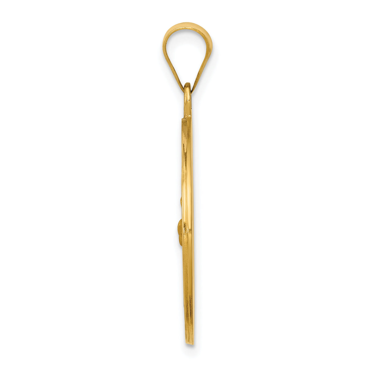 14k Polished and Satin St Francis Medal Hollow Pendant-XR1323