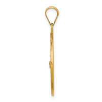 14k Polished and Satin St Francis Medal Hollow Pendant-XR1323