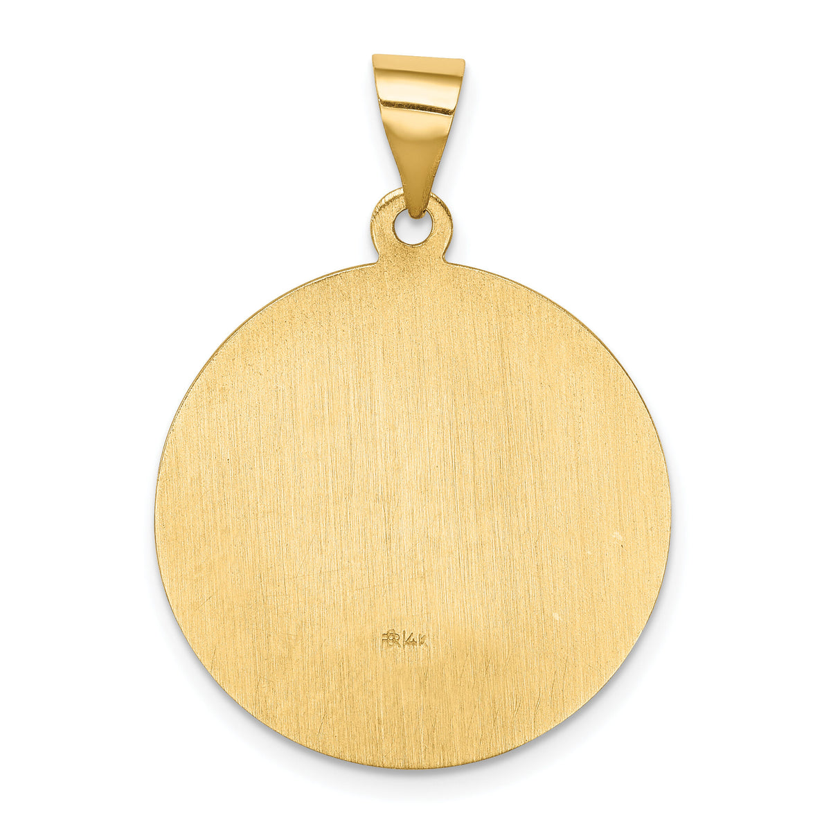 14k Polished and Satin St Francis Medal Hollow Pendant-XR1323