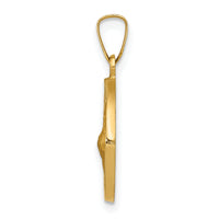 14k Polished and Satin St Francis of Assisi Medal Hollow Pendant-XR1324