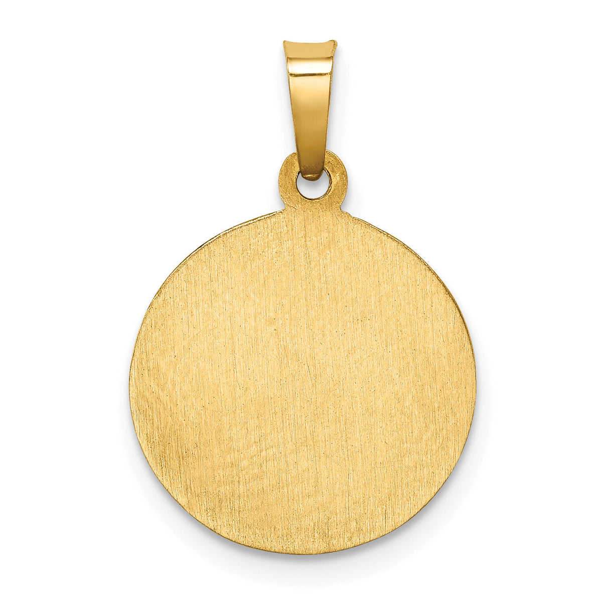 14k Polished and Satin St Francis of Assisi Medal Hollow Pendant-XR1324