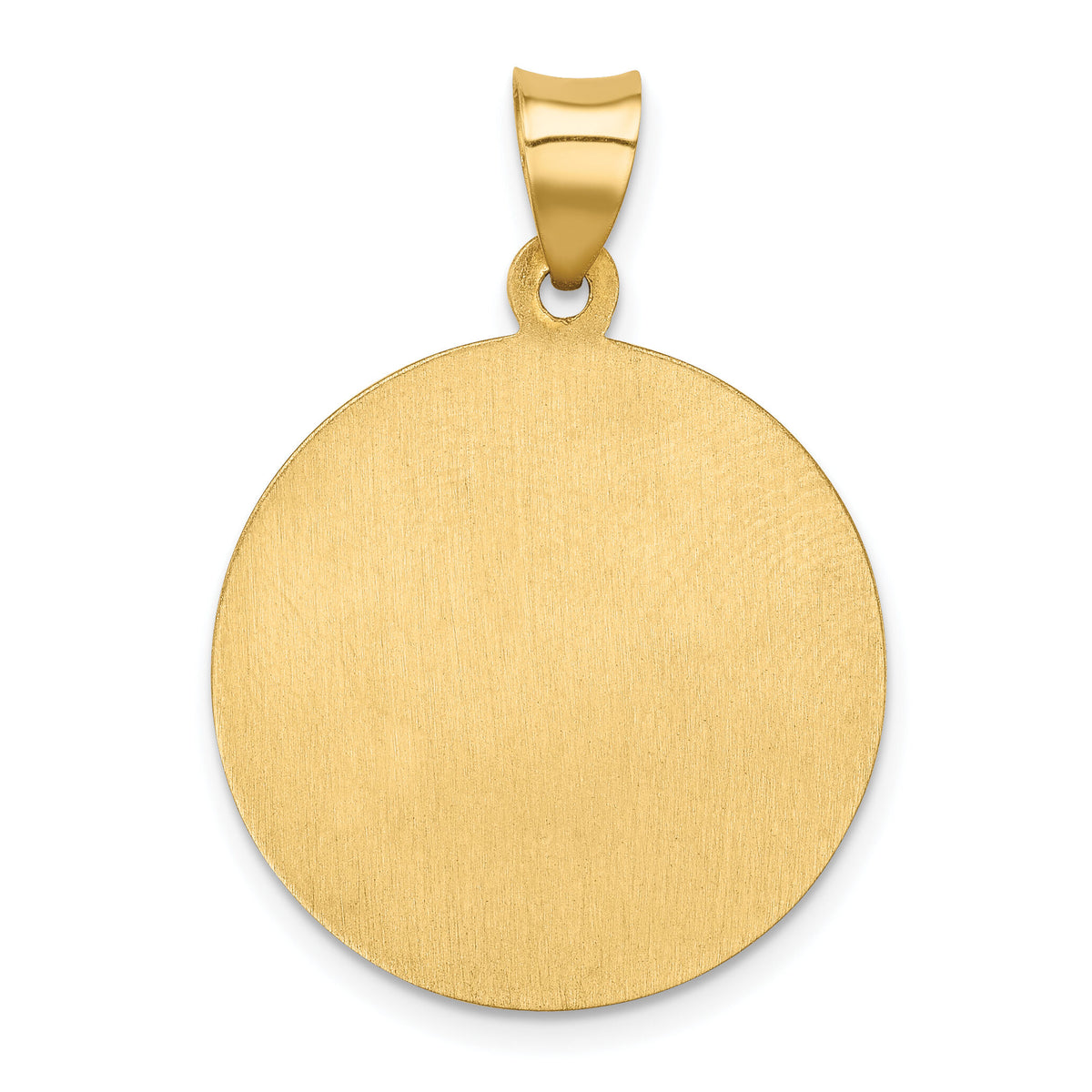 14k Polished and Satin St Francis of Assisi Medal Hollow Pendant-XR1325