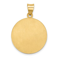14k Polished and Satin St Francis of Assisi Medal Hollow Pendant-XR1325