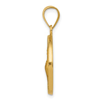 14k Polished and Satin St Francis of Assisi Medal Hollow Pendant-XR1326