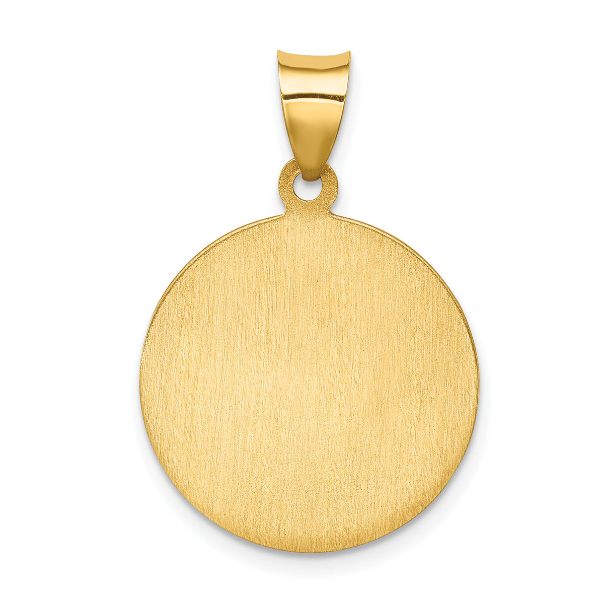 14k Polished and Satin St Francis of Assisi Medal Hollow Pendant-XR1326