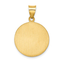 14k Polished and Satin St Francis of Assisi Medal Hollow Pendant-XR1326