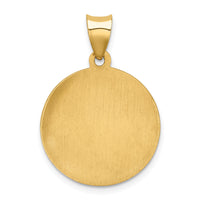 14k Polished and Satin St Gabriel Medal Hollow Pendant-XR1327