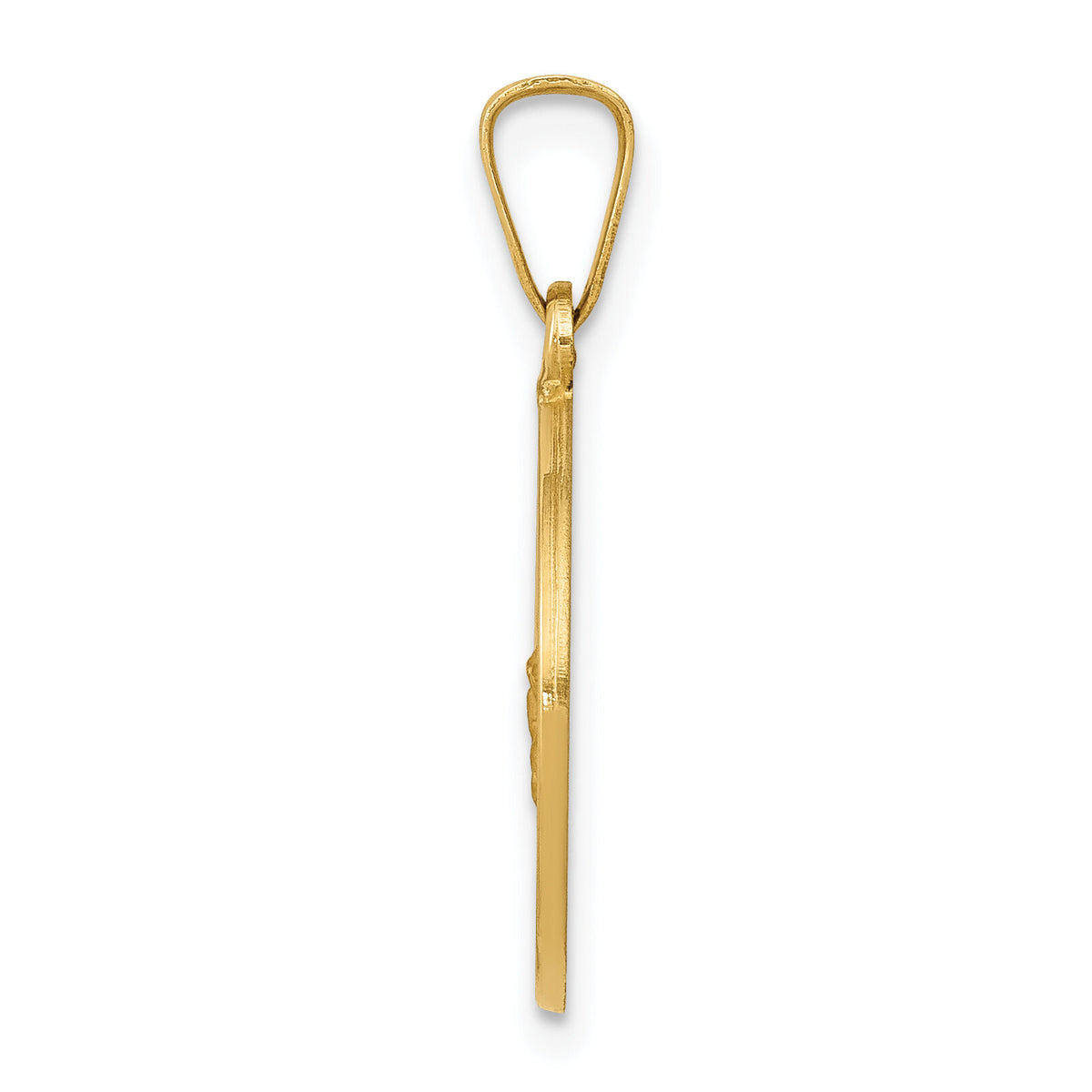 14k Polished and Satin St George Medal Hollow Pendant-XR1328