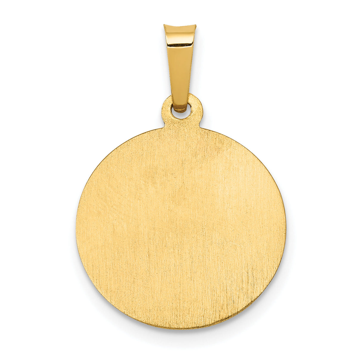 14k Polished and Satin St George Medal Hollow Pendant-XR1328