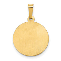 14k Polished and Satin St George Medal Hollow Pendant-XR1328