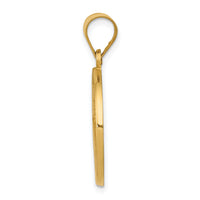 14k Polished and Satin St George Medal Hollow Pendant-XR1329