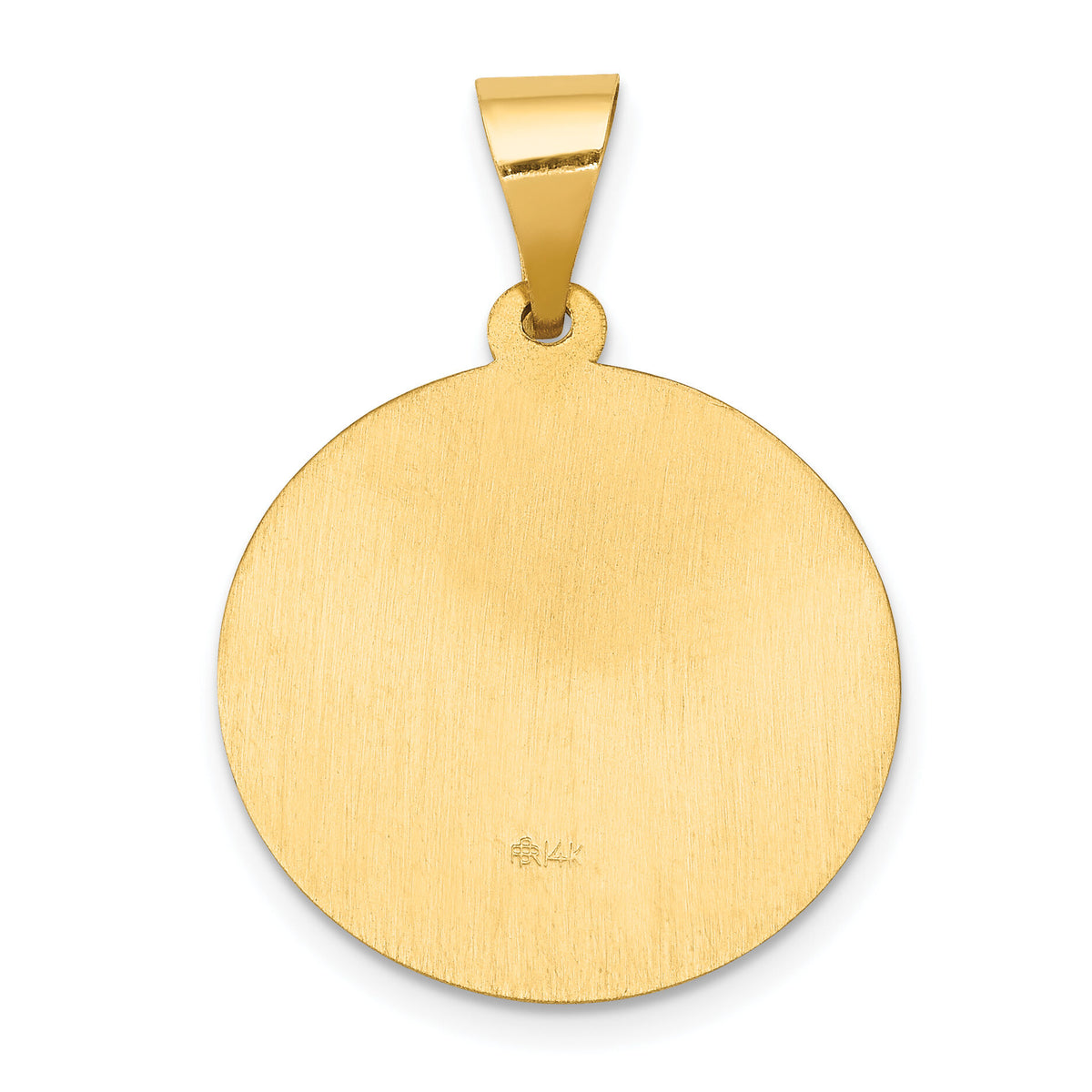 14k Polished and Satin St Gerard Medal Hollow Pendant-XR1331
