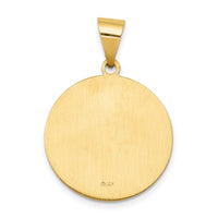 14k Polished and Satin St John Medal Hollow Pendant-XR1333