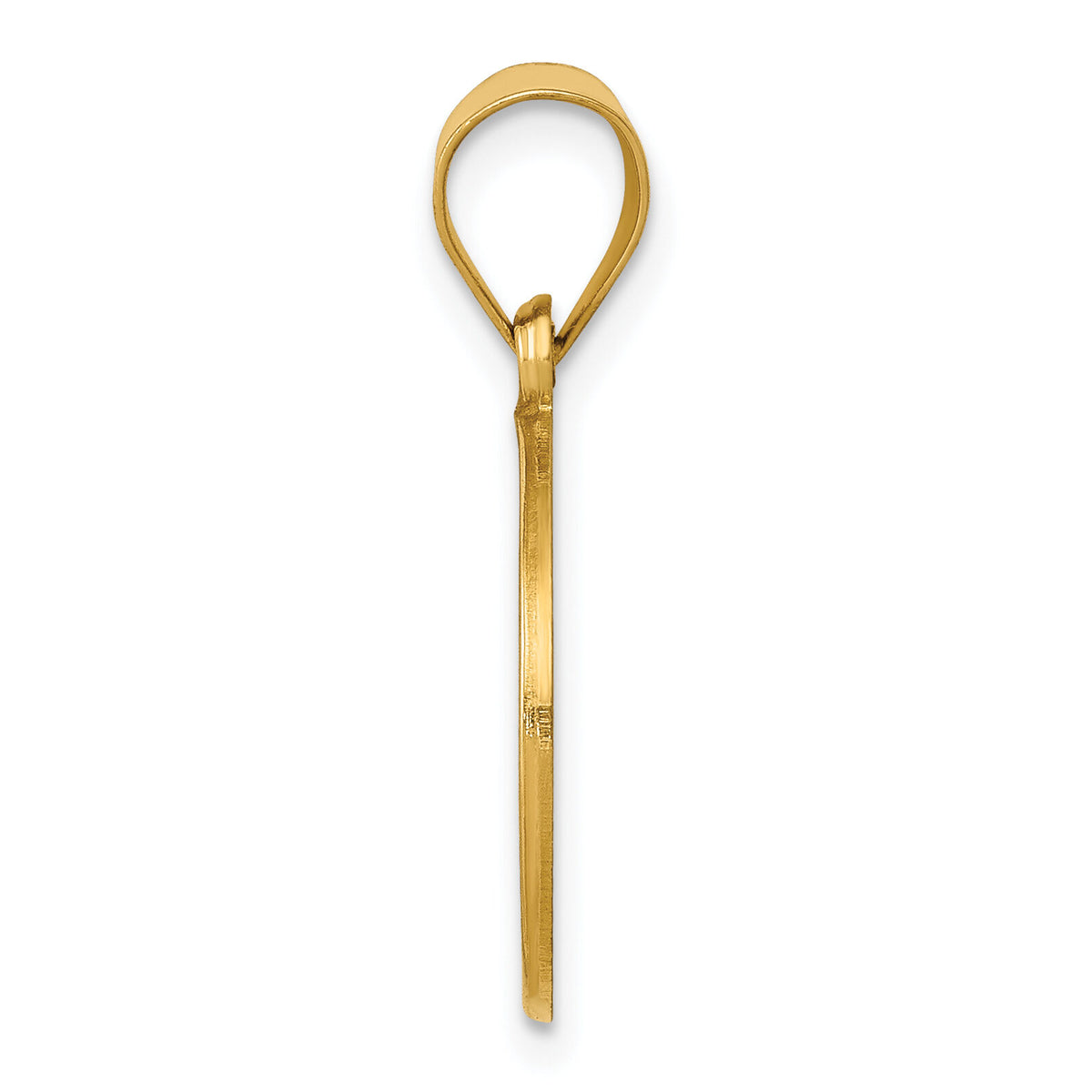 14k Polished and Satin St John Baptist Medal Hollow Pendant-XR1335