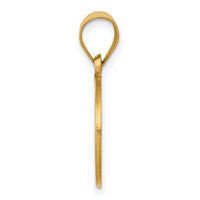 14k Polished and Satin St John Baptist Medal Hollow Pendant-XR1335
