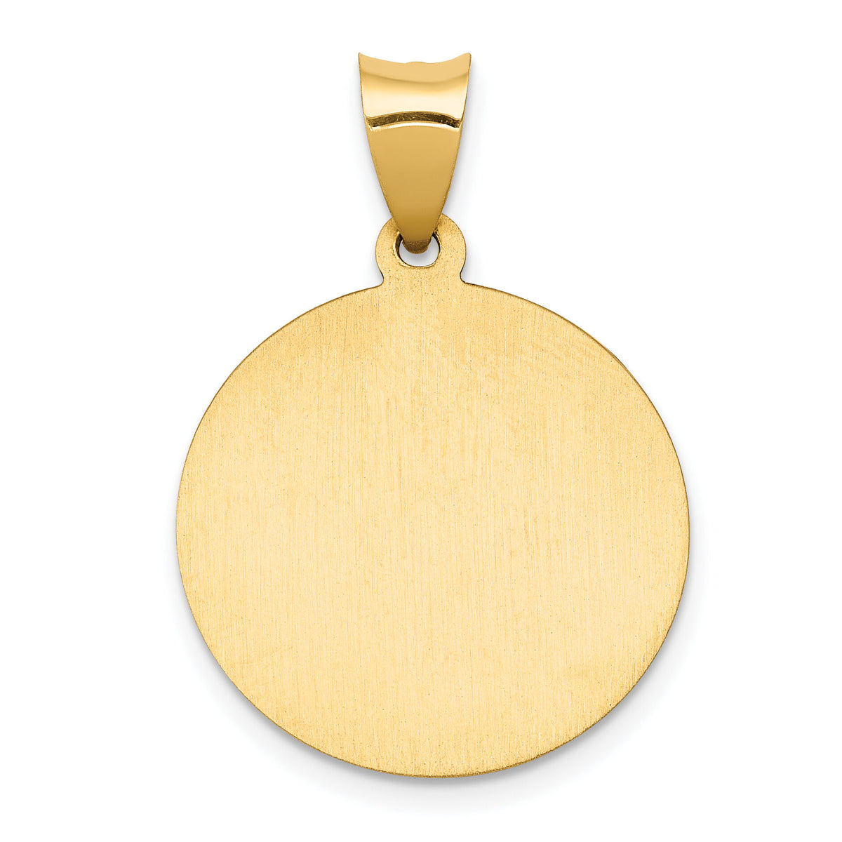 14k Polished and Satin St John Baptist Medal Hollow Pendant-XR1336