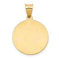 14k Polished and Satin St John Baptist Medal Hollow Pendant-XR1336