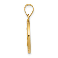 14k Polished and Satin St Joseph Medal Hollow Pendant-XR1339
