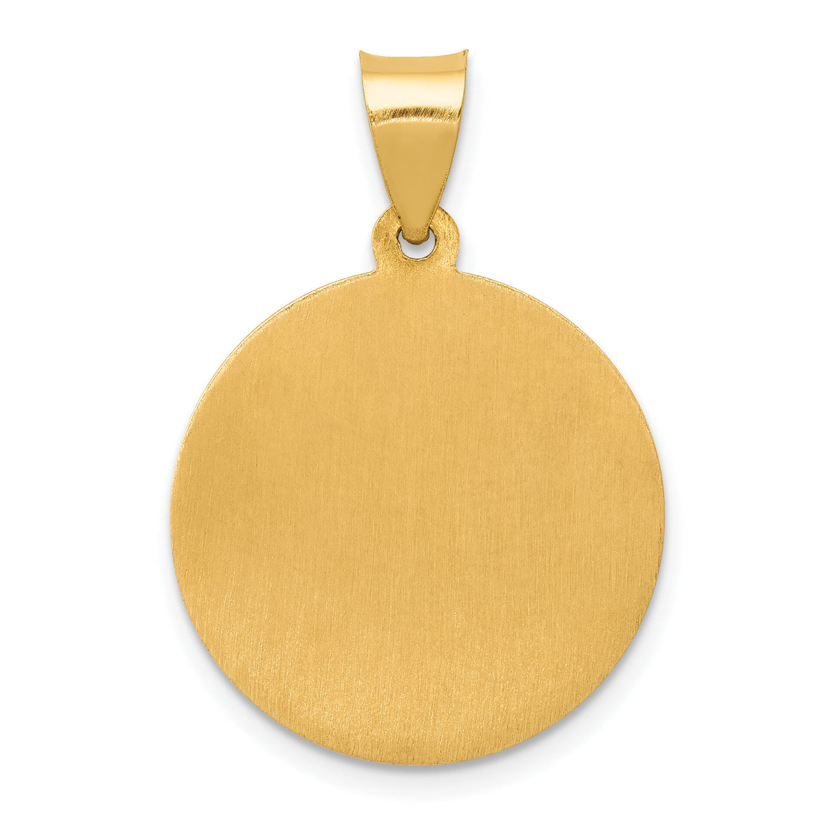 14k Polished and Satin St Joseph Medal Hollow Pendant-XR1339