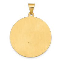 14k Polished and Satin St Joseph Medal Hollow Pendant-XR1342
