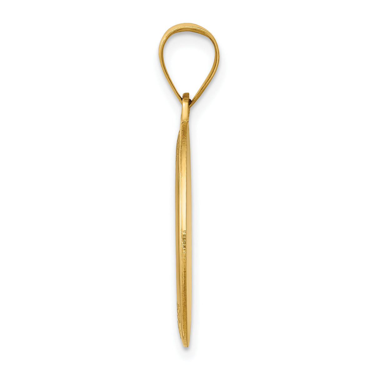 14k Polished and Satin St Joseph Medal Hollow Pendant-XR1344