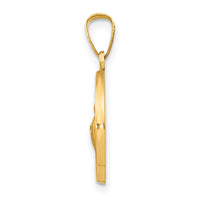 14k Polished and Satin St Jude Thaddeus Medal Hollow Pendant-XR1345