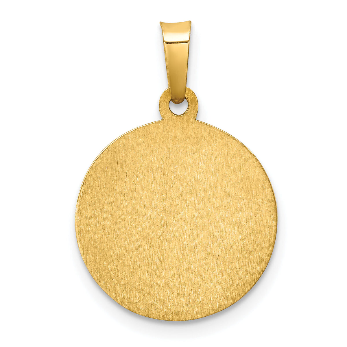 14k Polished and Satin St Jude Thaddeus Medal Hollow Pendant-XR1345