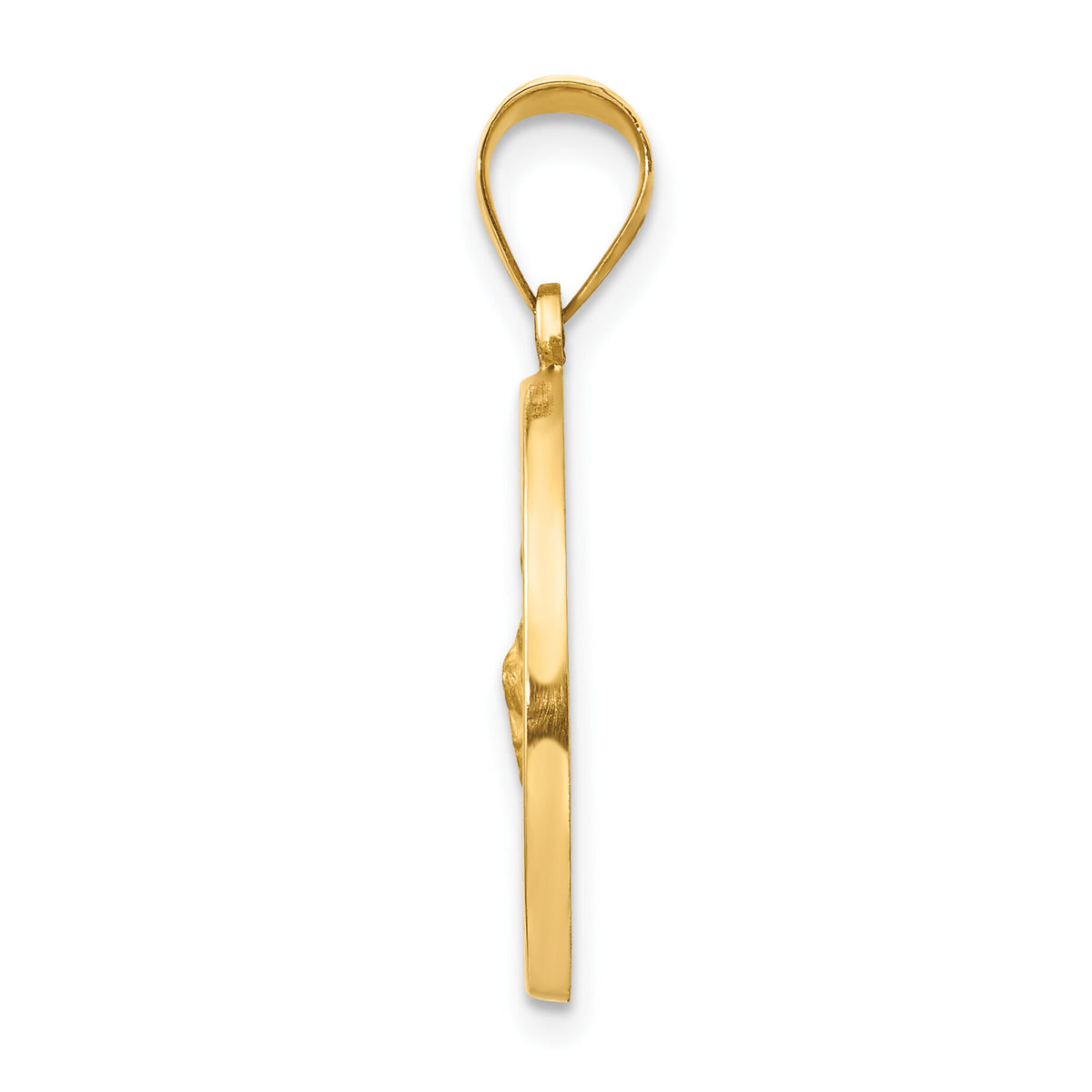 14k Polished and Satin St Jude Thaddeus Medal Hollow Pendant-XR1346