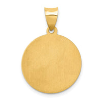14k Polished and Satin St Jude Thaddeus Medal Hollow Pendant-XR1346