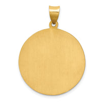 14k Polished and Satin St Jude Thaddeus Medal Hollow Pendant-XR1348