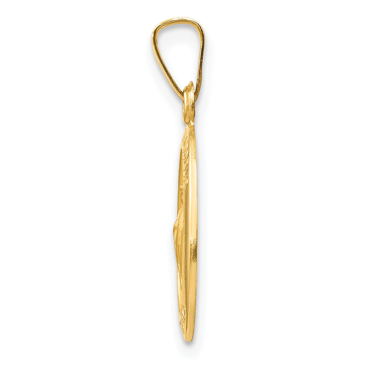 14k Polished and Satin St Jude Thaddeus Medal Hollow Pendant-XR1349