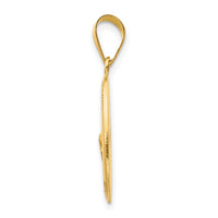 14k Polished and Satin St Jude Thaddeus Medal Hollow Pendant-XR1350