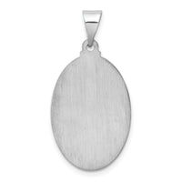 14K White Gold Polish/Satin St Jude Thaddeus Medal Hollow Pendant-XR1352