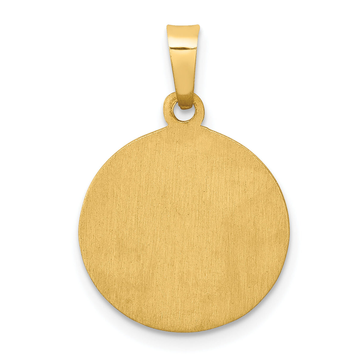 14k Polished and Satin St Lucy Medal Hollow Pendant-XR1353