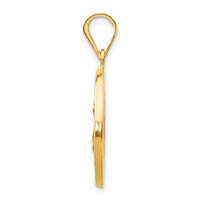 14k Polished and Satin St Lucy Medal Hollow Pendant-XR1354