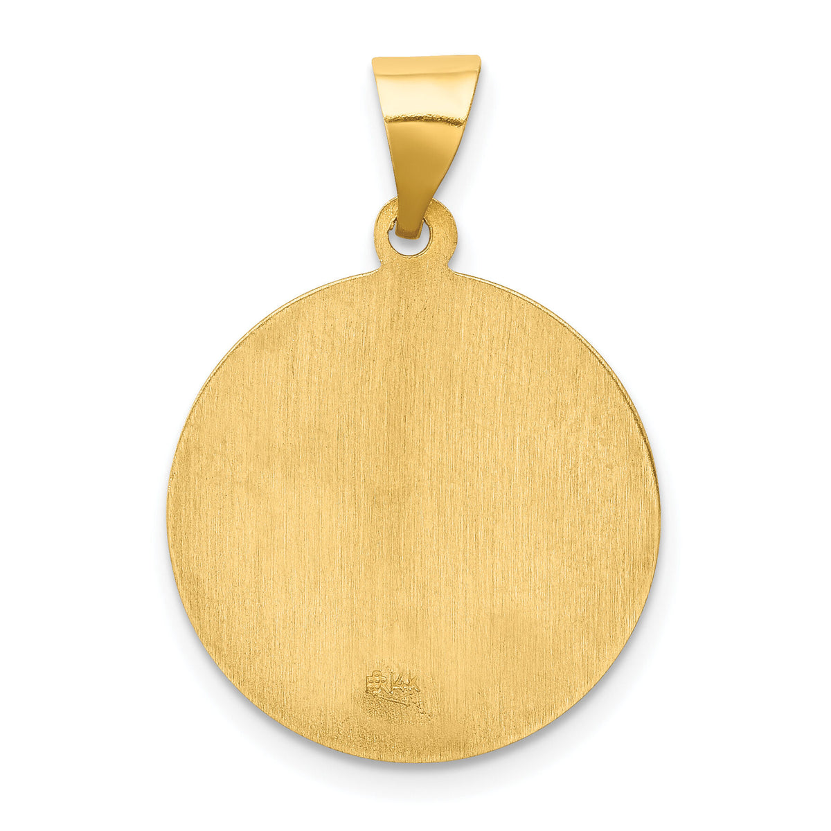 14k Polished and Satin St Lucy Medal Hollow Pendant-XR1354