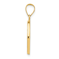 14k Polished and Satin St Luke Medal Hollow Pendant-XR1355