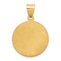 14k Polished and Satin St Luke Medal Hollow Pendant-XR1355