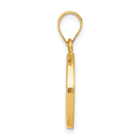14k Polished and Satin St Matthew Medal Hollow Pendant-XR1359